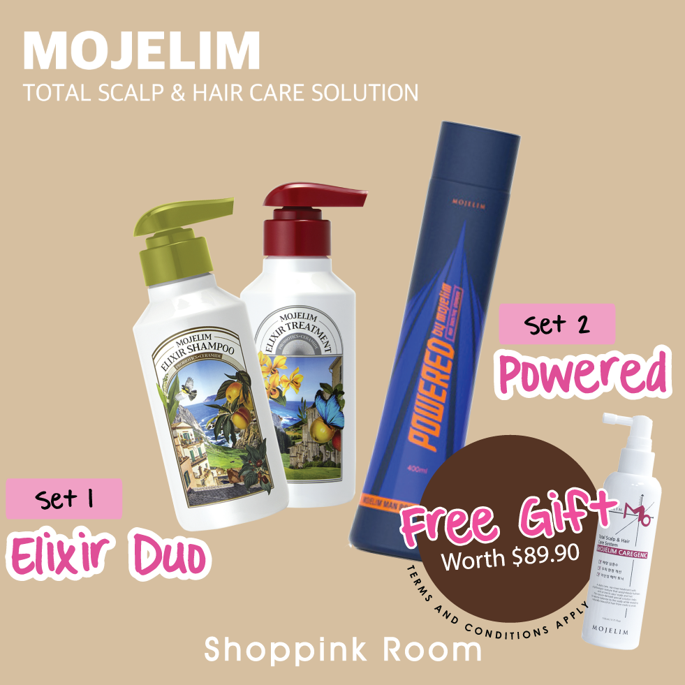 Mojelim Elixir Shampoo/ Treatment/ Powered *FREE Total Caregenic