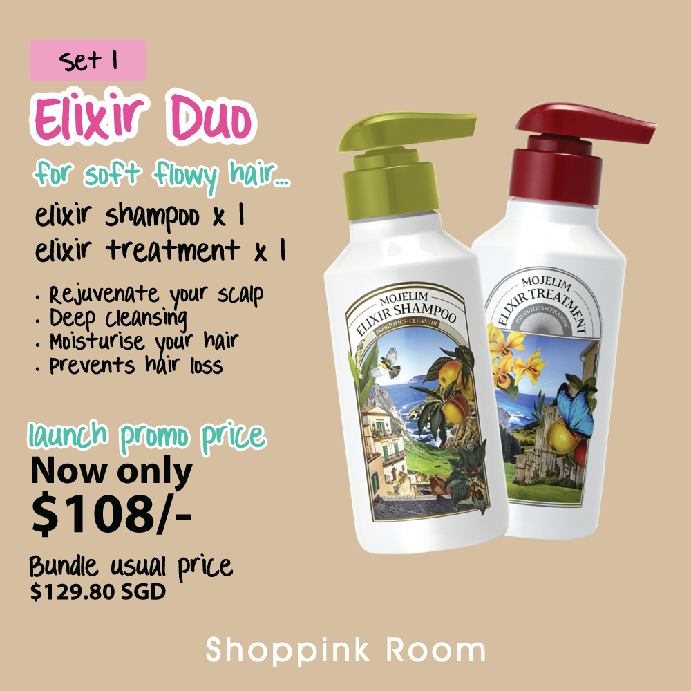 Mojelim Elixir Shampoo/ Treatment/ Powered *FREE Total Caregenic